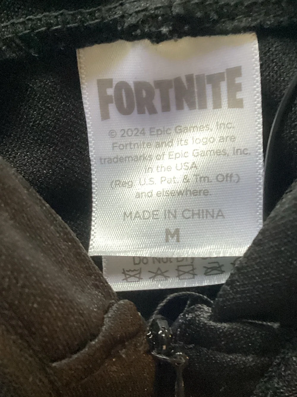 💀 Spirit Fortnite Grimey Black Costume with Aqua Glow Accents